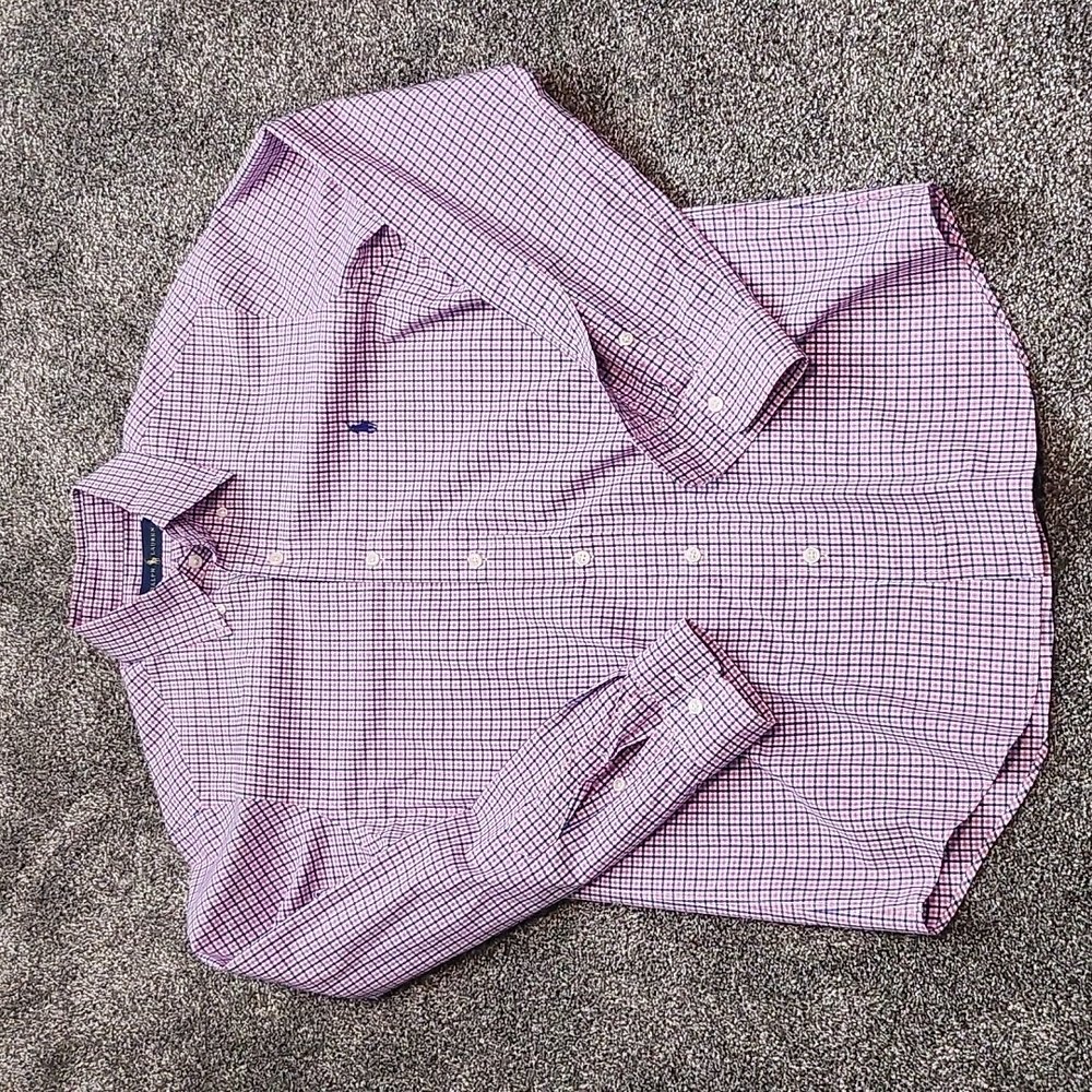 Polo Ralph Lauren Small Dress Shirt. Pink and blue checkered.